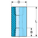 a blue rectangular object with lines and numbers