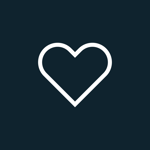 a white heart on a dark background