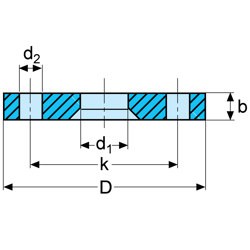 a blue and black drawing of a rectangular object